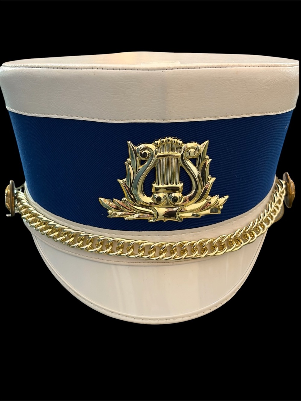 DeMoulin Marching Band Shako Hat. 3 available. Adjustable.